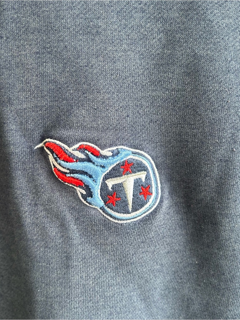 Vintage Tennessee Titans NFL Embroidered Crewneck Sweatshirt Striped Piping XXL - Picture 2 of 4